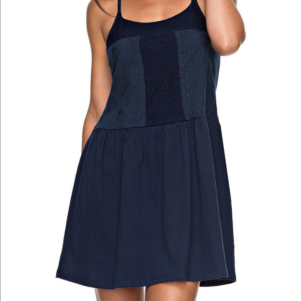 Roxy Whites Beaches Strappy Sun Dress Sz Small